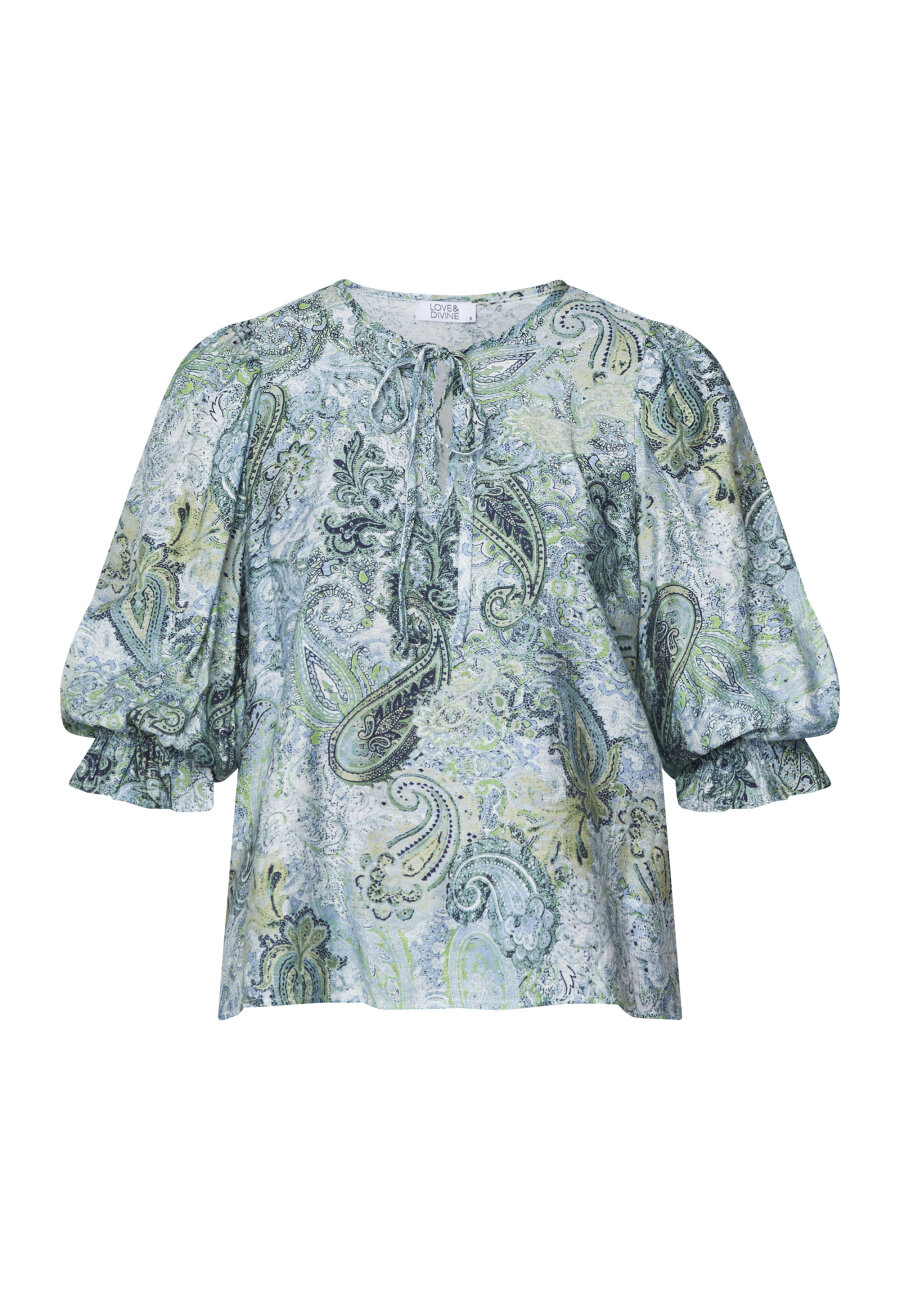 Love & Divine blouse grafic print brown